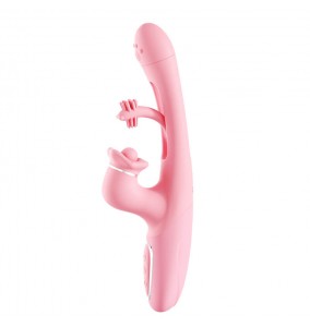 MizzZee - Bunny Slap Vibrator Wand (Chargeable - Pink)